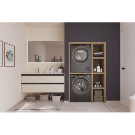 Uscator de rufe CANDY ROE H9A2TCERX-S, Pompa de caldura, Wi-Fi, 9 kg, 14 programe, Clasa A++, antracit [3]