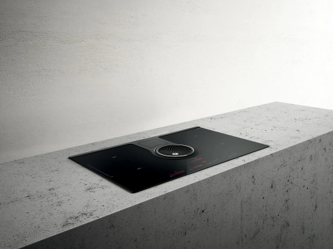 Plite incorporabile - Plită cu inducție și hotă integrată Elica NikolaTesla BL/F/83 PRF0120978, 83 cm, control touch, negru