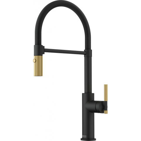 Baterii Bucătărie - Baterie Maris Stripes Semi Pro Matte Black-Gold