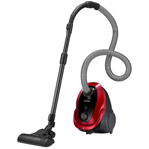 Aspiratoare - Aspirator cu sac 750 W – 2,5 L, filtru HEPA, clasa A, rază 9,2 m, roșu-negru