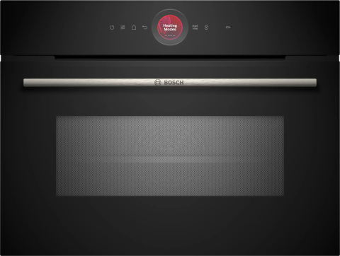 Cuptoare incorporabile - Cuptor compact incorporabil Bosch CMG7241B1, 45 L, microunde, Air Fry, Home Connect, TFT Touch, negru
