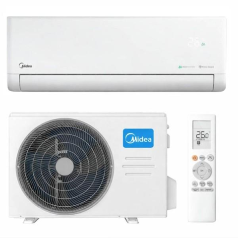 Aere condiționate - Aparat de aer conditionat Midea Solunar Lite 12000 BTU MGPXV-12RD0-I / MGPXV-12RD0-O, AI EcoMaster, 56°C Clean, Prime Guard, WiFi Integrat