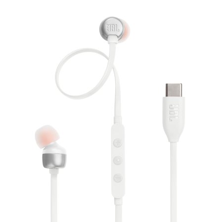 TV, Audio-Video si Foto - Căști in-ear JBL Tune 310C USB-C White