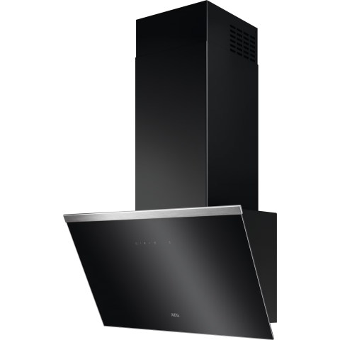 Hote decorative de perete - Hota decorativa AEG DVE5661HB, 60 cm, 710 m³/h, Hob2Hood, control touch, Negru