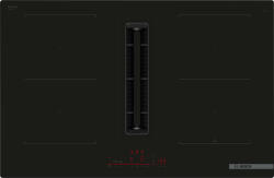 Aparate pentru gatit - Plita cu inductie si hota integrata Bosch PVQ811H26E, 80 cm, 4 zone, CombiZone, DirectSelect, PerfectFry, Home Connect, negru