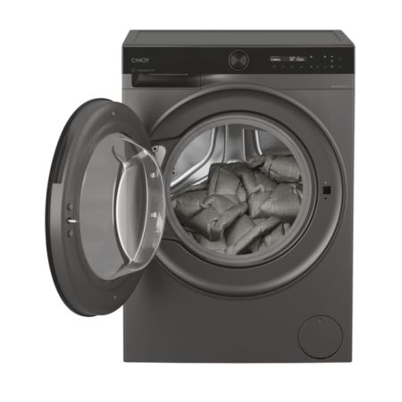Masina de spalat rufe Candy Slim BS 48SB6G-S, clasa A-10%, 8 kg, 1400 rpm,Motor Inverter,Steam,LCD touch display, Soft Drum, Dual Spray,Programe rapide de spalare, Wifi, Antracit [1]