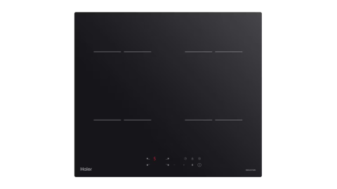 Plite incorporabile - Plită cu inducție Haier 65 cm – 4 zone, control touch slider, Wi-Fi hOn, Booster, negru