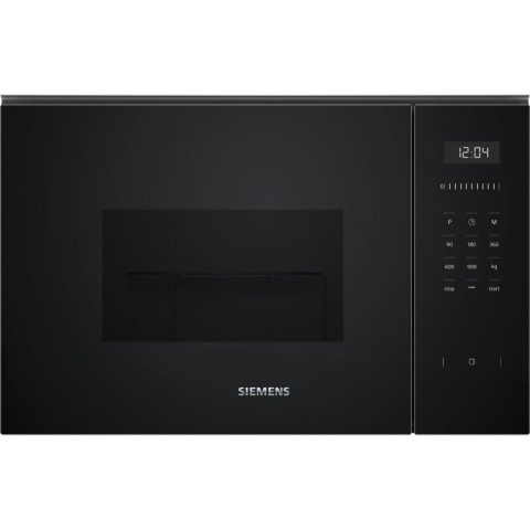 Aparate pentru gatit - Cuptor cu microunde incorporabil Siemens iQ500 BE555LMB1, 25 L, 900 W, Grill, TouchControl, Negru