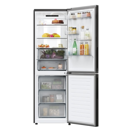 Combina frigorifica Candy ECN4CQTEB186, No Frost, 355 l, H 185 cm, Clasa E, Wi-Fi, negru [1]
