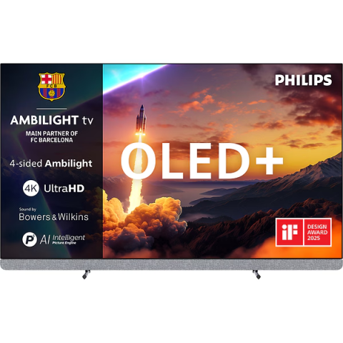 TV, Audio-Video si Foto - Televizor Philips 65OLED910/12, 65 inch (164 cm), OLED+, 4K Ultra HD, Smart TV, Ambilight 4 laturi, Google TV