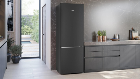 Combine frigorifice, independente - Combina frigorifică Siemens iQ500 KG49N4XAF, 440 L, NoFrost, hyperFresh 0°C, MultiAirflow, Clasa A, Negru