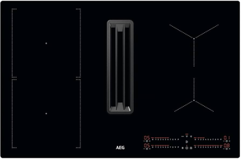 Plita cu inductie si hota integrata AEG CCE84543CB, 77 cm, Bridge Function, Hob2Hood, negru [1]