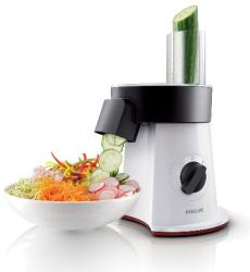 Aparate de mărunțit - Răzătoare electrică SaladMaker, 200 W, 6 discuri inox, feliere și Julienne, alb/negru
