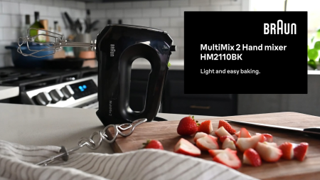 Mixere de mână - Mixer de mână Braun MultiMix 2 HM2110BK, 500 W, 4 viteze + Turbo, negru