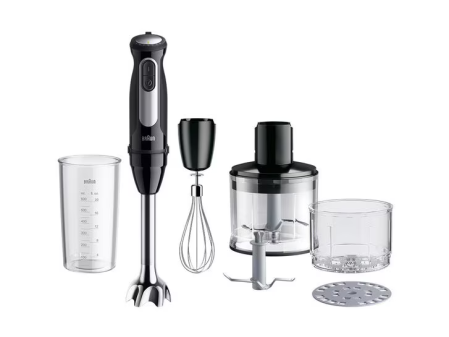 Electrocasnice mici - Blender vertical Braun MultiQuick 5 Pro MQ55254M, 1000 W, 25 viteze, tocător SizeControl + tel + pahar