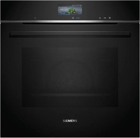 Cuptoare incorporabile - Cuptor incorporabil compact Siemens CM724G1B1 iQ700, 45 L, functie microunde, TFT touch, Home Connect, varioSpeed, inox negru