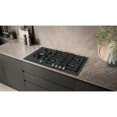 Plită incorporabilă pe gaz Siemens iQ700 ER9A6SH40, 90 cm, 5 arzătoare, Wok, Home Connect, Sticlă neagră [1]