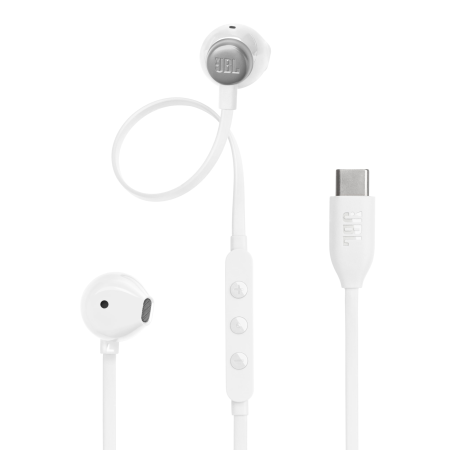 TV, Audio-Video si Foto - Căști in-ear JBL Tune 305C USB-C White