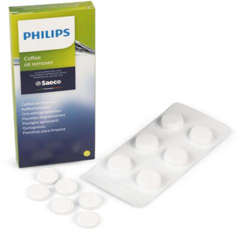 Tablete pentru îndepărtarea uleiului de cafea, 6 buc, compatibile espressoare automate Philips și Saeco [1]