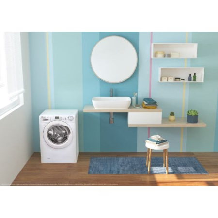 Masina de spalat rufe Candy EY 1291DE/1-S, 9 Kg, Clasa D, 1200 rpm, Smart Touch, NFC, Alb [2]