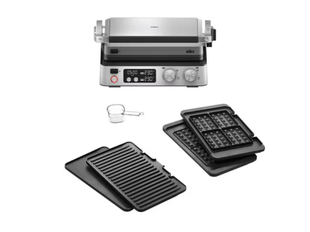 Aparate pentru mic dejun - Grătar electric Braun MultiGrill 7 CG7044, 2000 W, oţel inox