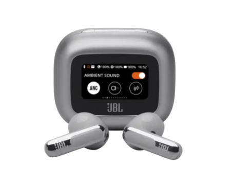 Căști - Căști True Wireless JBL Live Flex 3 Silver cu ANC și Smart Charging Case