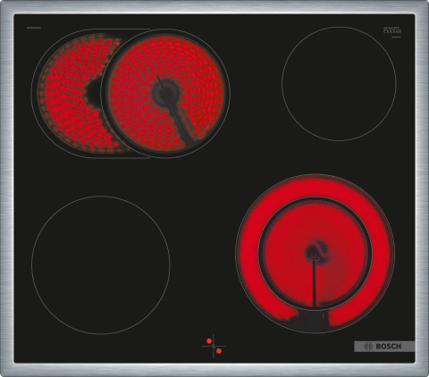 Plite incorporabile - Plita vitroceramica Bosch NKN645GA2E, 60 cm, 4 zone, zona extensibila, rama inox