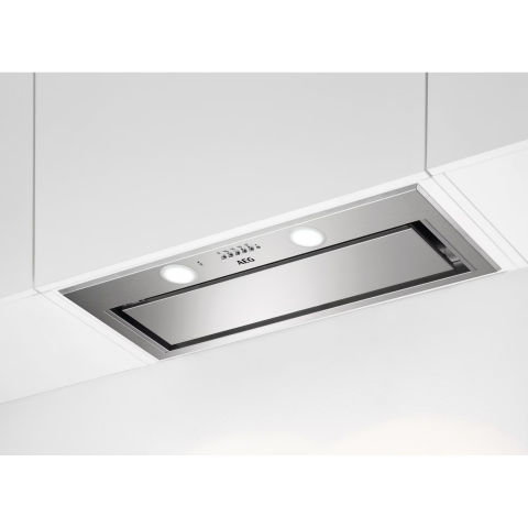 Hote decorative de perete - Hota incorporabila AEG DGE5861HM2, 80 cm, 700 m³/h, Hob2Hood, control electronic, Inox