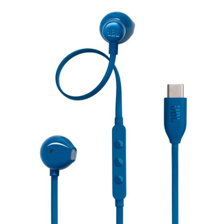 TV, Audio-Video si Foto - JBL Tune 305C căști in-ear cu fir USB-C, JBL Pure Bass Sound, microfon și telecomandă, compatibile Android și PC, albastru