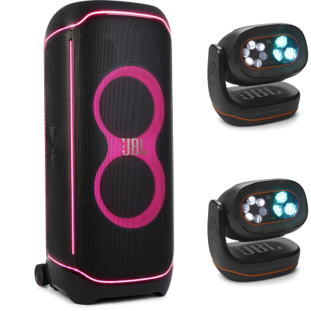 JBL PartyLight Beam lumină de petrecere Bluetooth, efecte RGB LED sincronizate cu muzica, control wireless pentru boxe PartyBox [2]