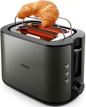 Electrocasnice mici - Prăjitor de pâine Philips HD2651/80 – 2 fante largi, 950 W, 8 trepte rumenire, alb