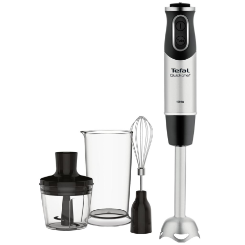 Electrocasnice mici - Blender vertical Tefal HB656838 QuickChef, 1000W, 20 viteze, set complet cu tocator si tel