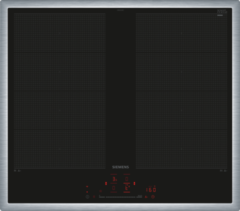 Plite incorporabile - Plita incorporabila cu inductie Siemens EX675LXC1E iQ700, 60 cm, flexInduction, Dual lightSlider, negru