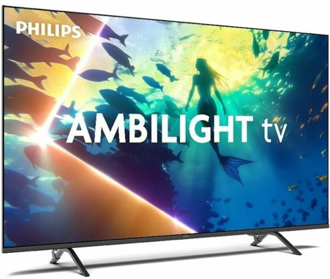 TV, Audio-Video si Foto - Televizor LED 4K Smart TV 50 inch, Ambilight, Titan OS, Dolby Vision Atmos, HDMI 2.1, negru