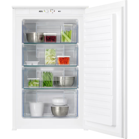 Congelatoare incorporabile - Congelator incorporabil AEG TAB6L88ES, 98 L, LowFrost, FrostMatic, 88 cm, alb