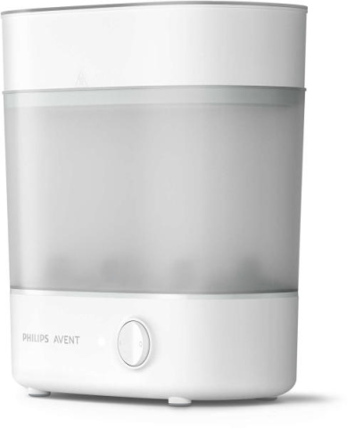 Sterilizator electric cu abur pentru biberoane, 6 biberoane, ciclu 10 minute, alb [2]
