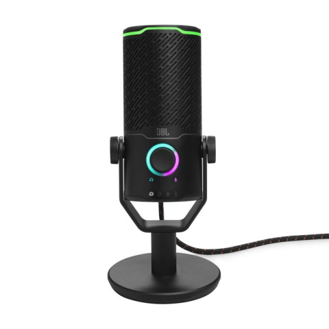 Microfoane - Microfon USB JBL Quantum Stream Studio, 192kHz/24bit, 4 Modele Polare, RGB VU Meter, Gaming, Streaming și Podcast