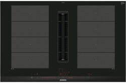 Aparate pentru gatit - Plita incorporabila cu inductie si hota integrata Siemens EX875LX67E iQ700, 80 cm, flexInduction, powerMove Plus, Home Connect, negru