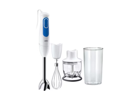 Electrocasnice mici - Blender vertical Braun MultiQuick 3 MQ3025WH Spaghetti, 700W, PowerBell Plus, tocător + pahar + tel