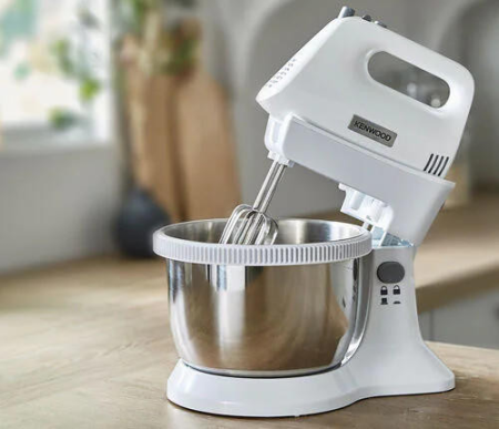 Mixer cu bol Kenwood Chefette Lite HMP34.A0WH, 450W, bol inox 3.4L, 6 viteze [1]