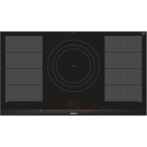 Aparate pentru gatit - Plită incorporabilă cu inducție Siemens iQ700 EX975LVV1E, 90 cm, flexInduction, Home Connect, dual lightSlider, Negru