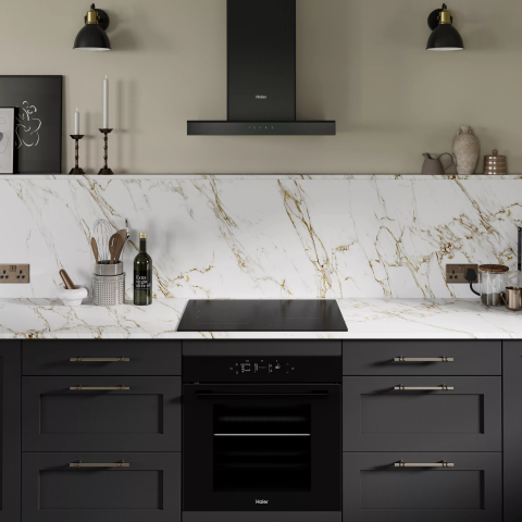 Plite incorporabile - Plită cu inducție Haier 4 zone – control touch, Wi-Fi hOn, funcție Booster, 65 cm, negru