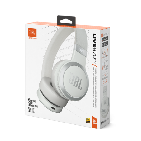 TV, Audio-Video si Foto - Căști wireless on-ear JBL Live 670NC White