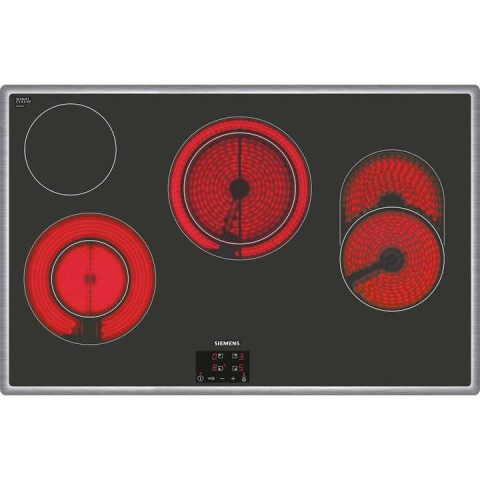 Plite incorporabile - Plita incorporabila vitroceramica Siemens ET845HH17 iQ300, 80 cm, 4 zone, touchControl, zona extensibila, negru