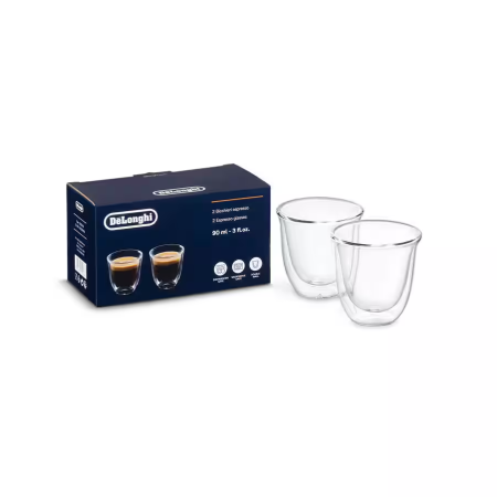 Accesorii electrocasnice - Set 2 pahare De’Longhi DLSC310 pentru espresso 90 ml