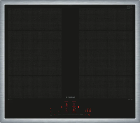 Plite incorporabile - Plita incorporabila cu inductie Siemens EX645HXC1E iQ700, 60 cm, 4 zone, varioInduction, touchSlider, Home Connect, negru