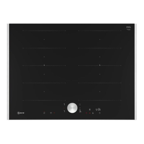 Aparate pentru gatit - Plita incorporabila inductie Neff T67TTX4L0, 70 cm, FlexInduction, TwistPad, Home Connect, PowerBoost, rama inox, negru