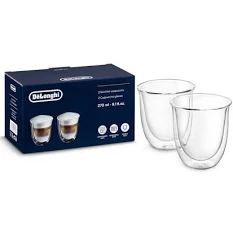 Accesorii electrocasnice - Set 2 pahare De’Longhi DLSC311 pentru cappuccino 270 ml