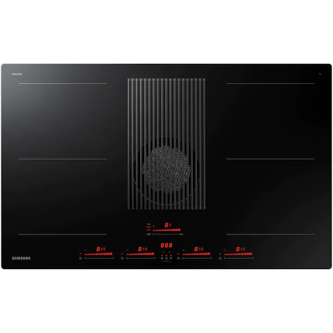 Aparate pentru gatit - Plită cu inducție încorporabilă 83 cm – Dual Flex Zone, hotă integrată, 575 m³/h, touch control, negru