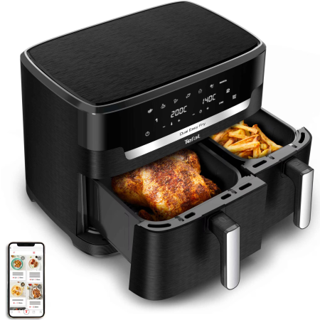 Tefal Dual Easy Fry XXL EY9428E0 — friteuză cu aer cald 11 L, dual-zonă [2]